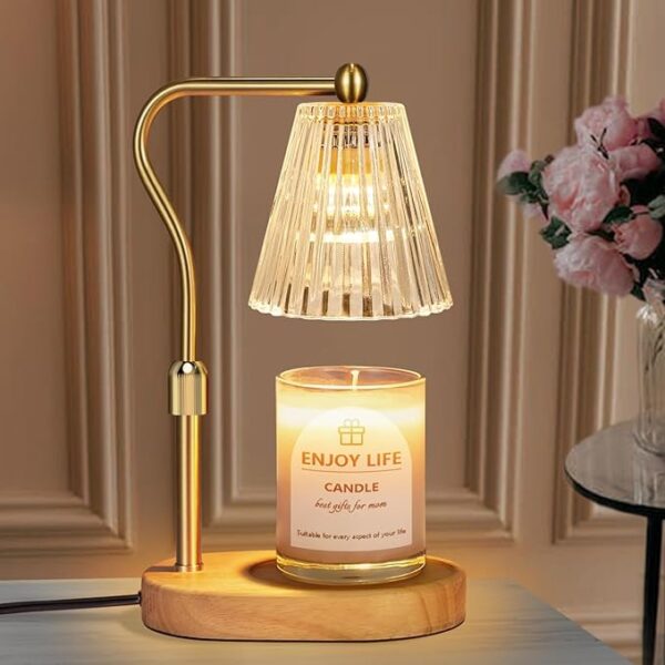 Elegant Candle Warmer Lamp – Adjustable Height, Timer & Dimmer | Perfect Gift & Home Décor"